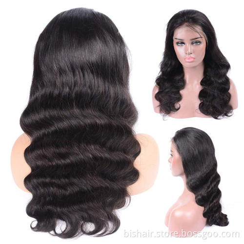 Lace Front Wigs Human Hair 30 inch Body Wave T Lace Frontal Wigs For Black Woman 150% Density 12A Dyale Natural Black Hair Wig